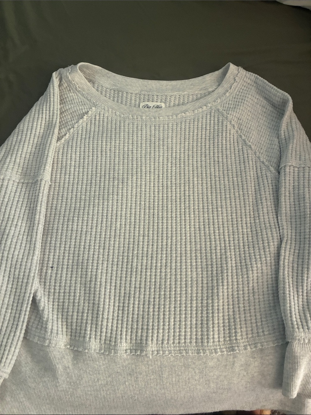 American eagle Women’s Light Blue Waffle-Knit Sweater
